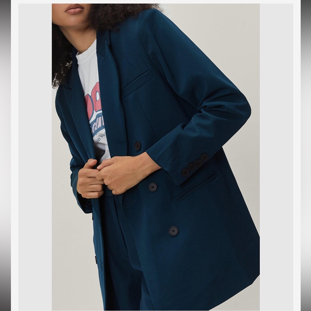 Nasty Gal Double Breasted Oversized Blazer